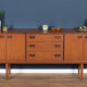 Retro teak 1960s mid century long teak sideboard