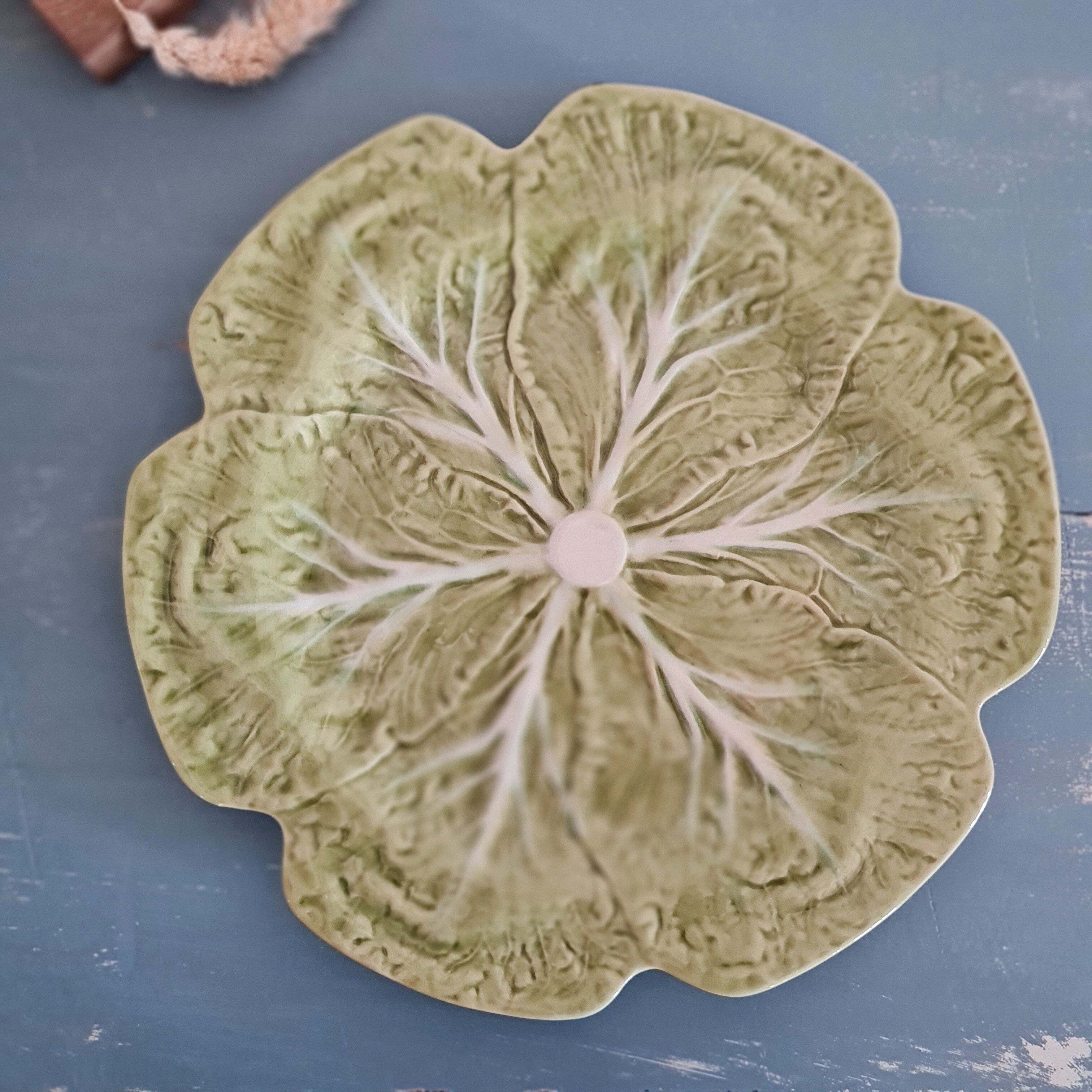Green slurry dish antique cabbage pattern