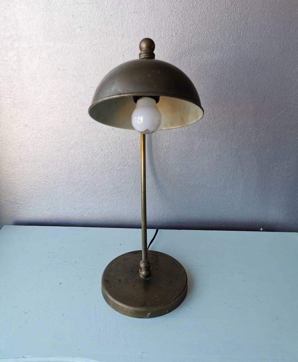 Brass desk lamp 70s