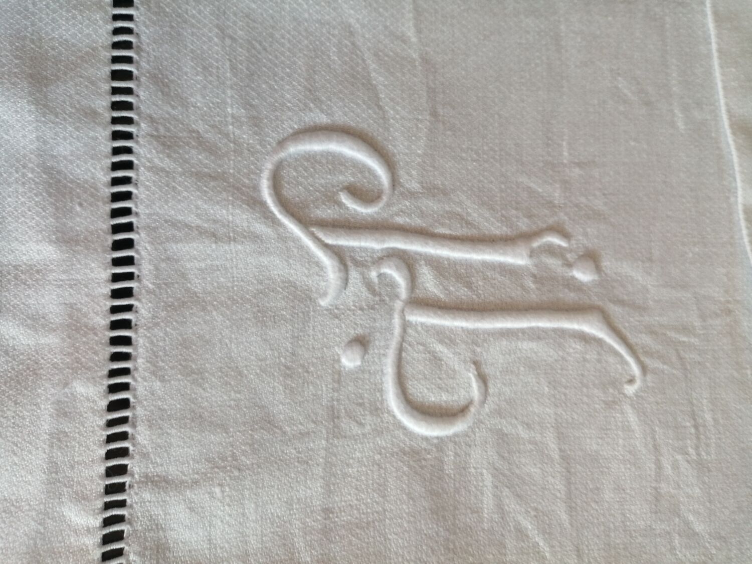 Lot de 6 serviettes anciennes brodées