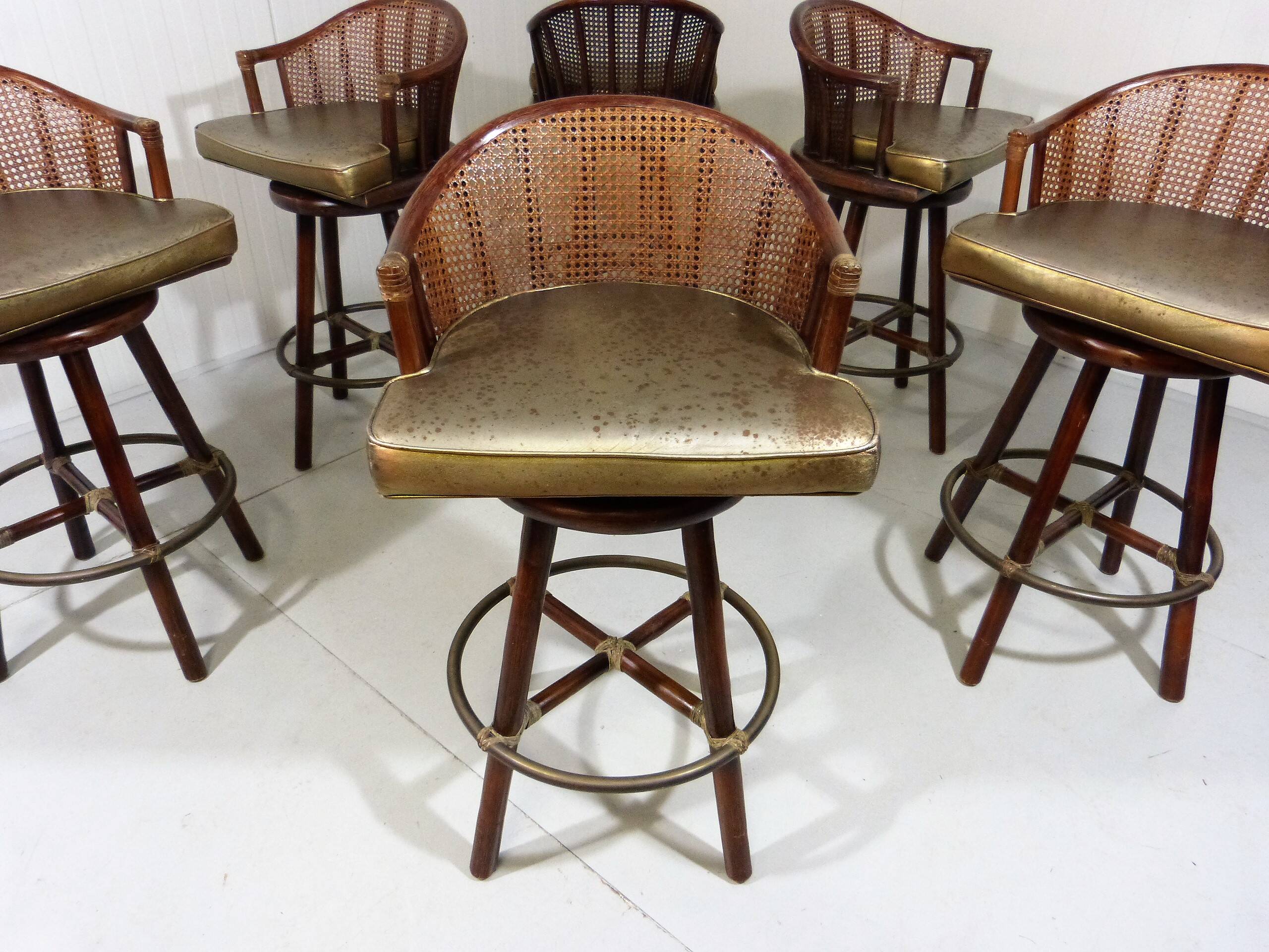 Elinor McGuire bar stools Hans Kaufeld 1960s
