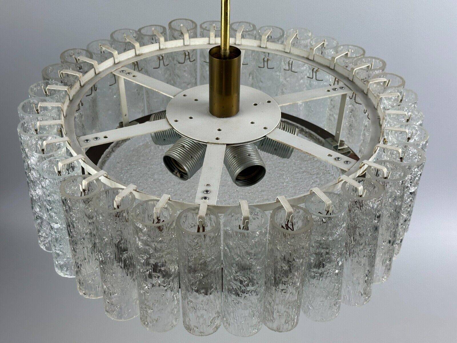 60s 70s chandelier ceiling lamp Doria Leuchten Germany Ice glass design