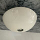 Vintage mushroom ceiling light in white lacquered metal.