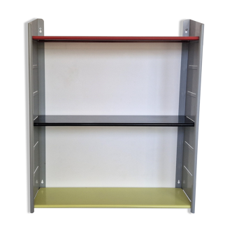 Metal wall mounted shelving unit by NVF, The Netherlands 1960's