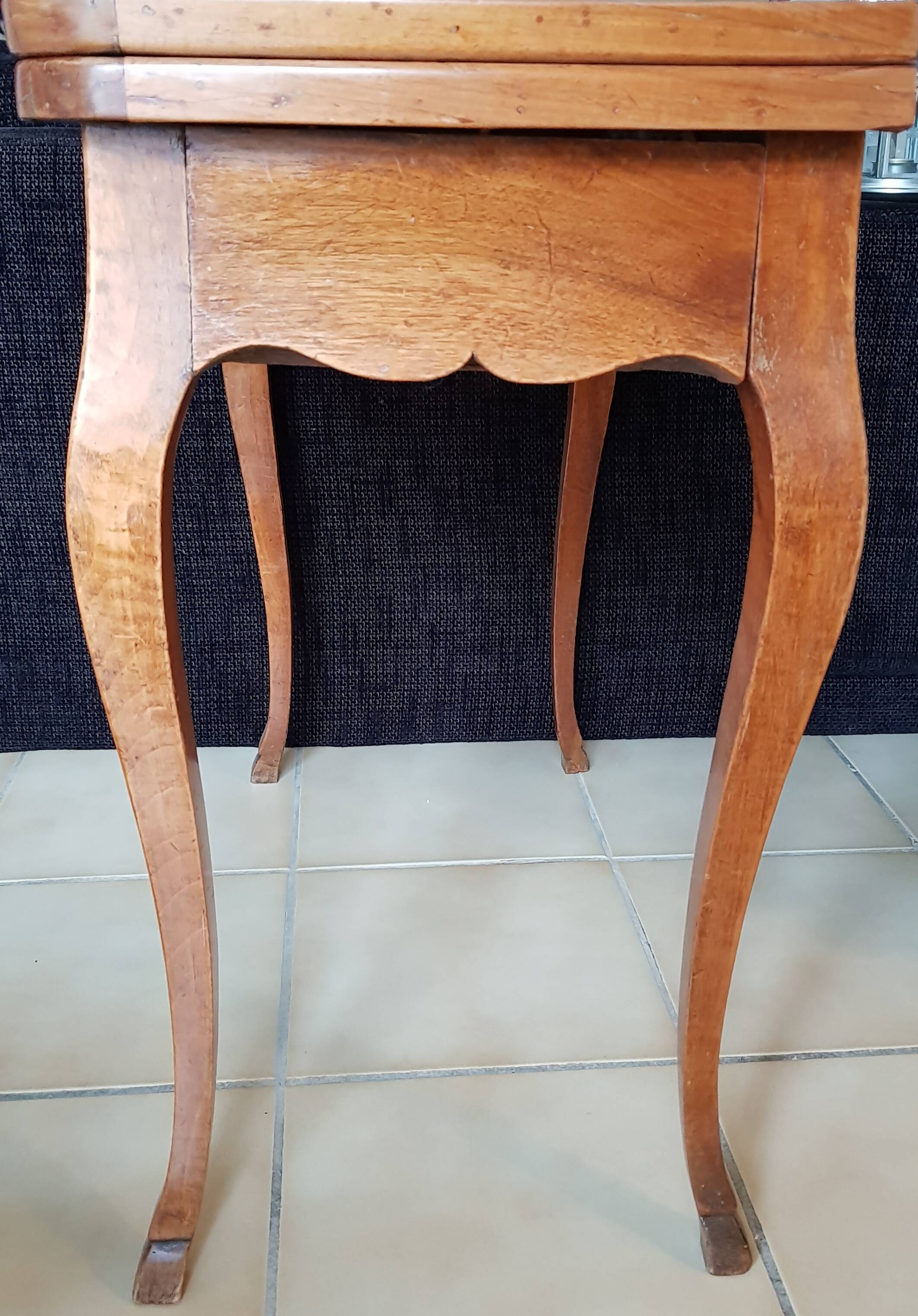 wooden and marquetry game table