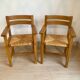 Paire de fauteuils orme massif Maison Regain