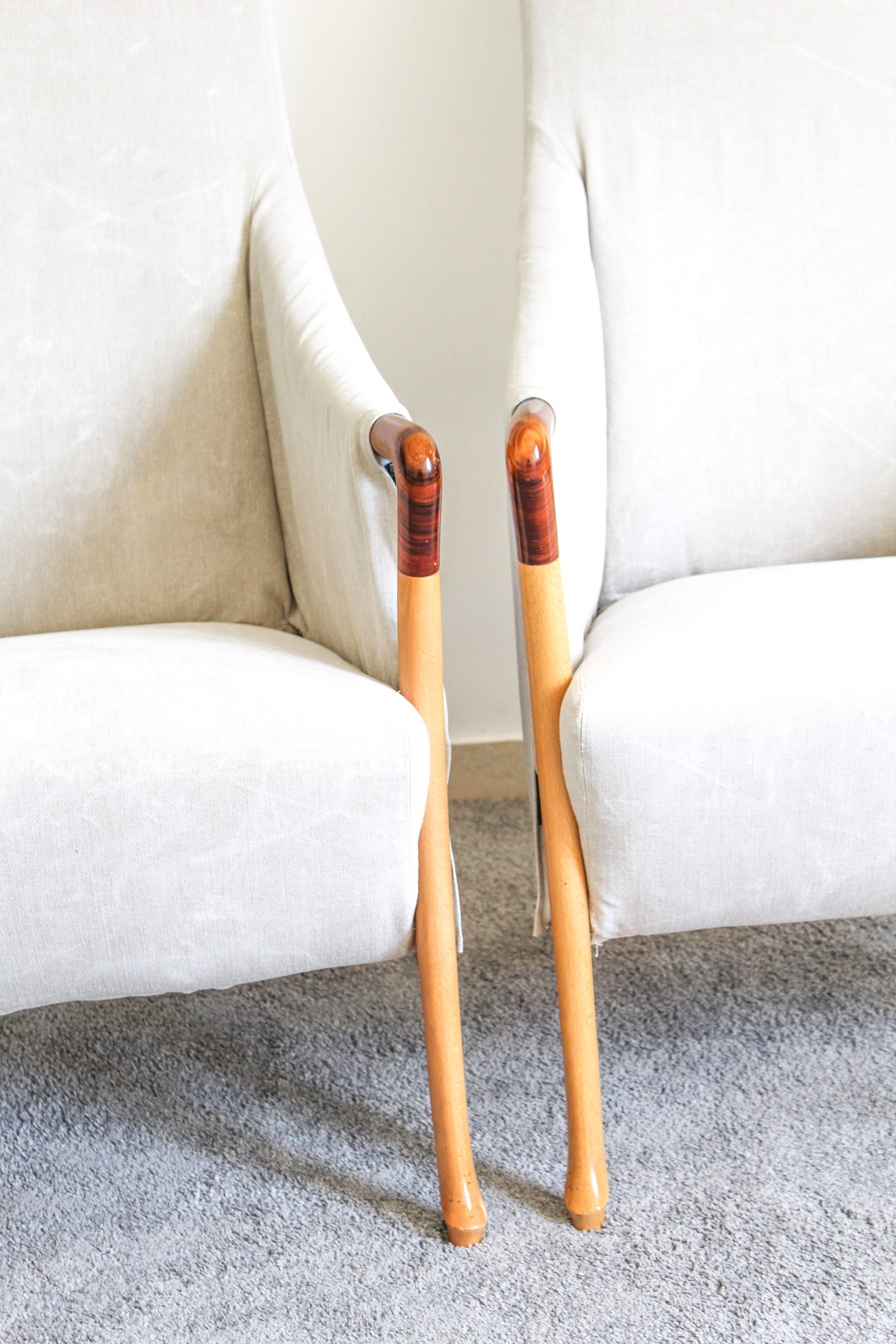 Pair of Armchairs "Progetti" Umberto Asnago for Giorgetti, signed, italy 1980s