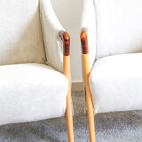 Pair of Armchairs "Progetti" Umberto Asnago for Giorgetti, signed, italy 1980s