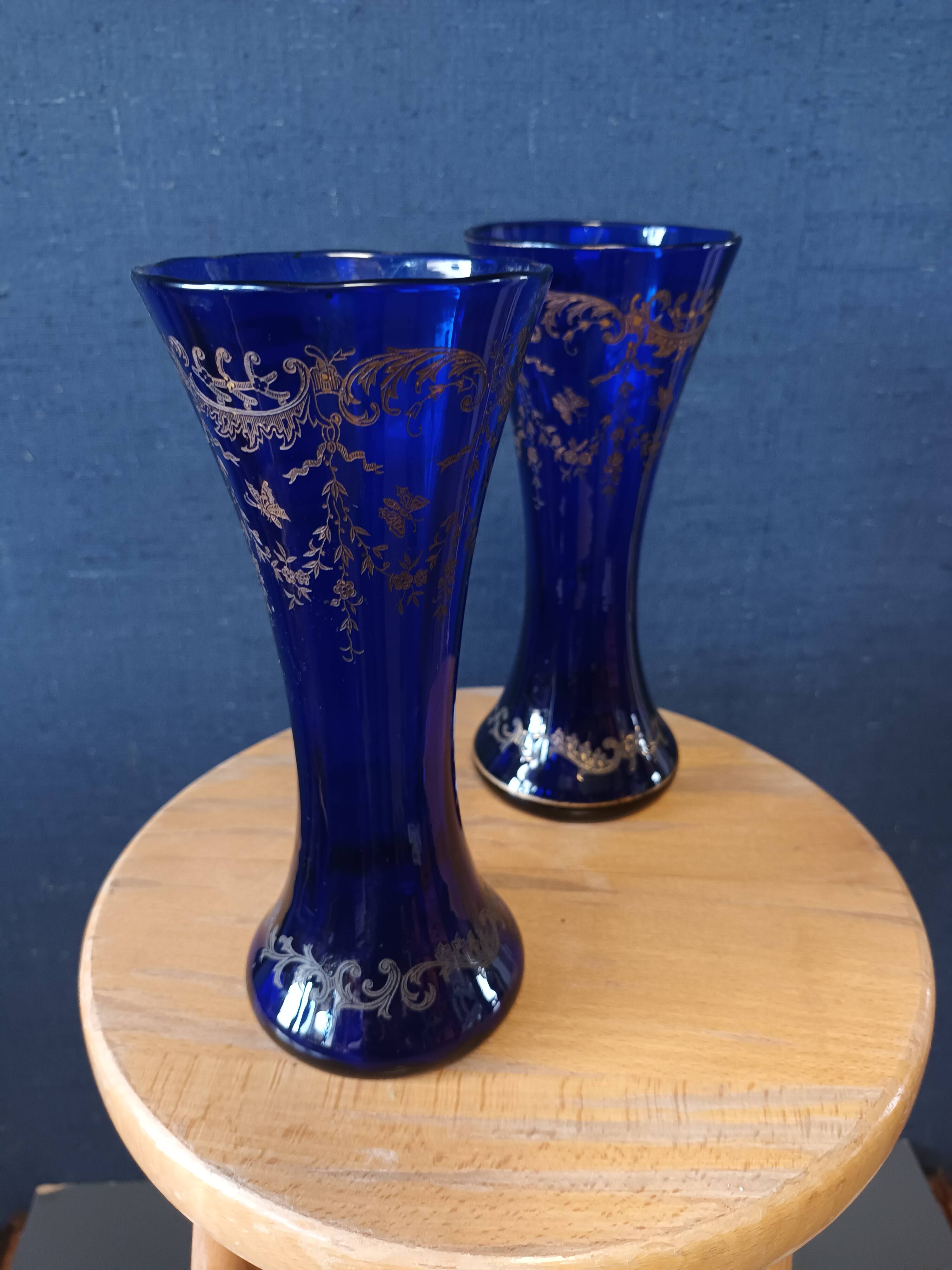 Pair of Sèvres crystal vase