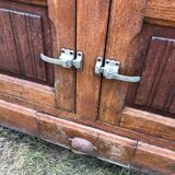 Storage unit, vintage icebox unit, wooden and zinc fridge unit, bar