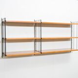 Etagère String années 60, étagères en noyer