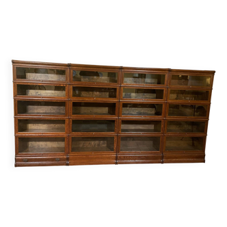 Wernicke Globe 4-Module Bookshelf Wall in Oak - 19th Century