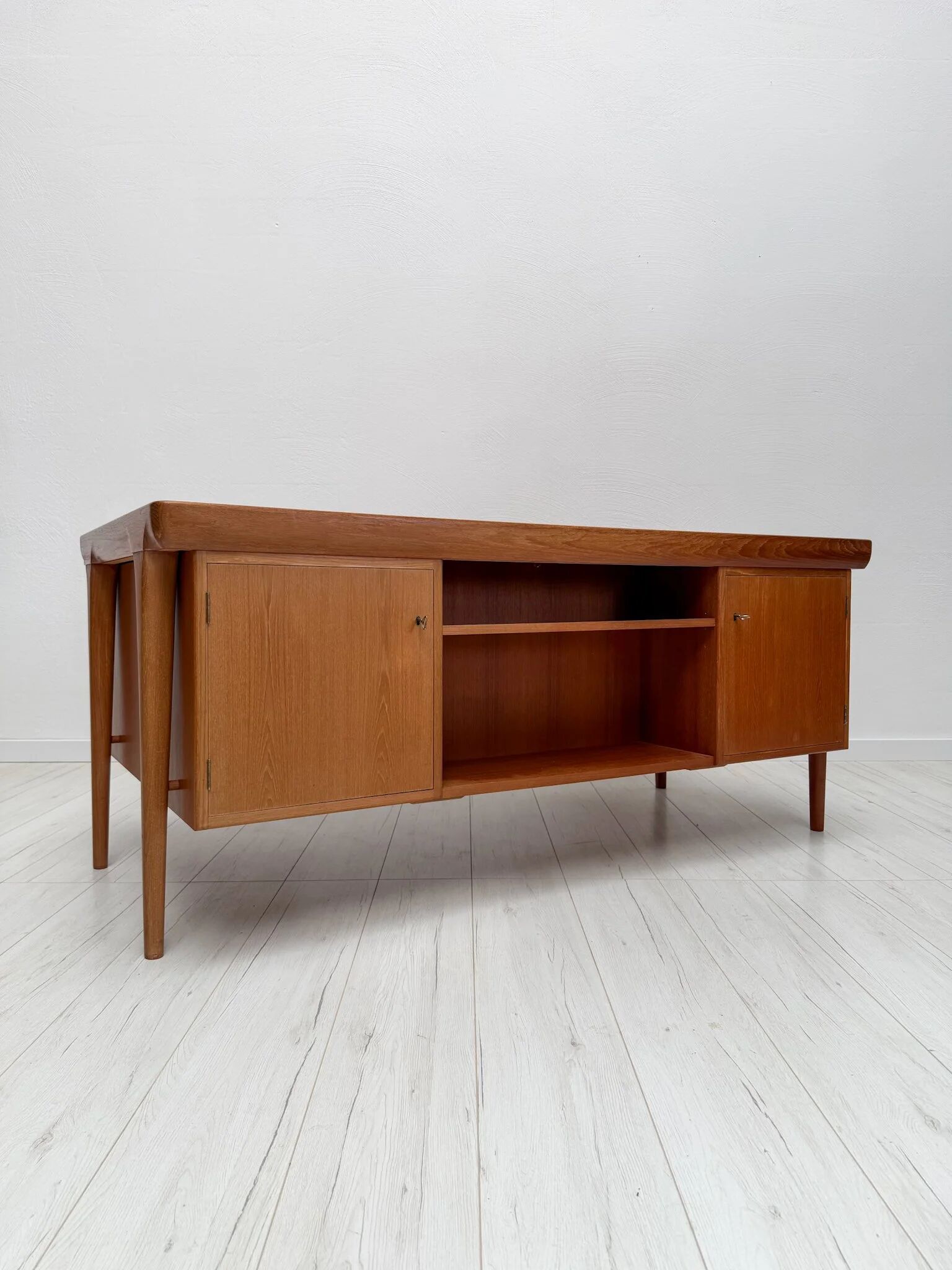1960s Danish design teak executive writing desk by Ib Kofod-Larsen