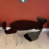 Arne Jacobsen dining set with egg table Model 3603 and chairs, 1960s
