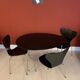 Arne Jacobsen dining set with egg table Model 3603 and chairs, 1960s