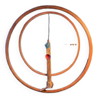 Old hoops game, made of wood, with stamp from the 1920s