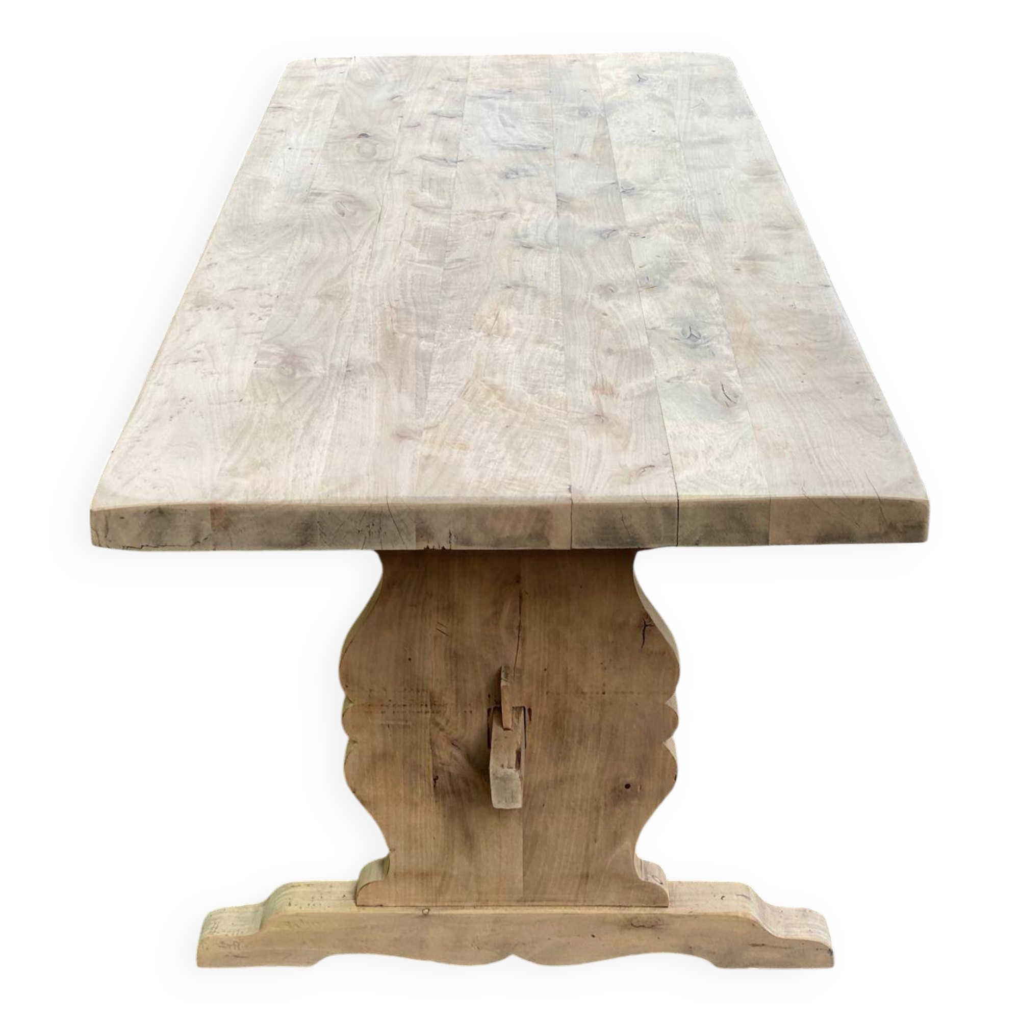 Renovated 19th century solid wood monastery farmhouse table 180cm