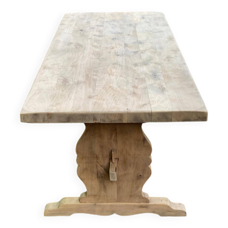 Renovated 19th century solid wood monastery farmhouse table 180cm