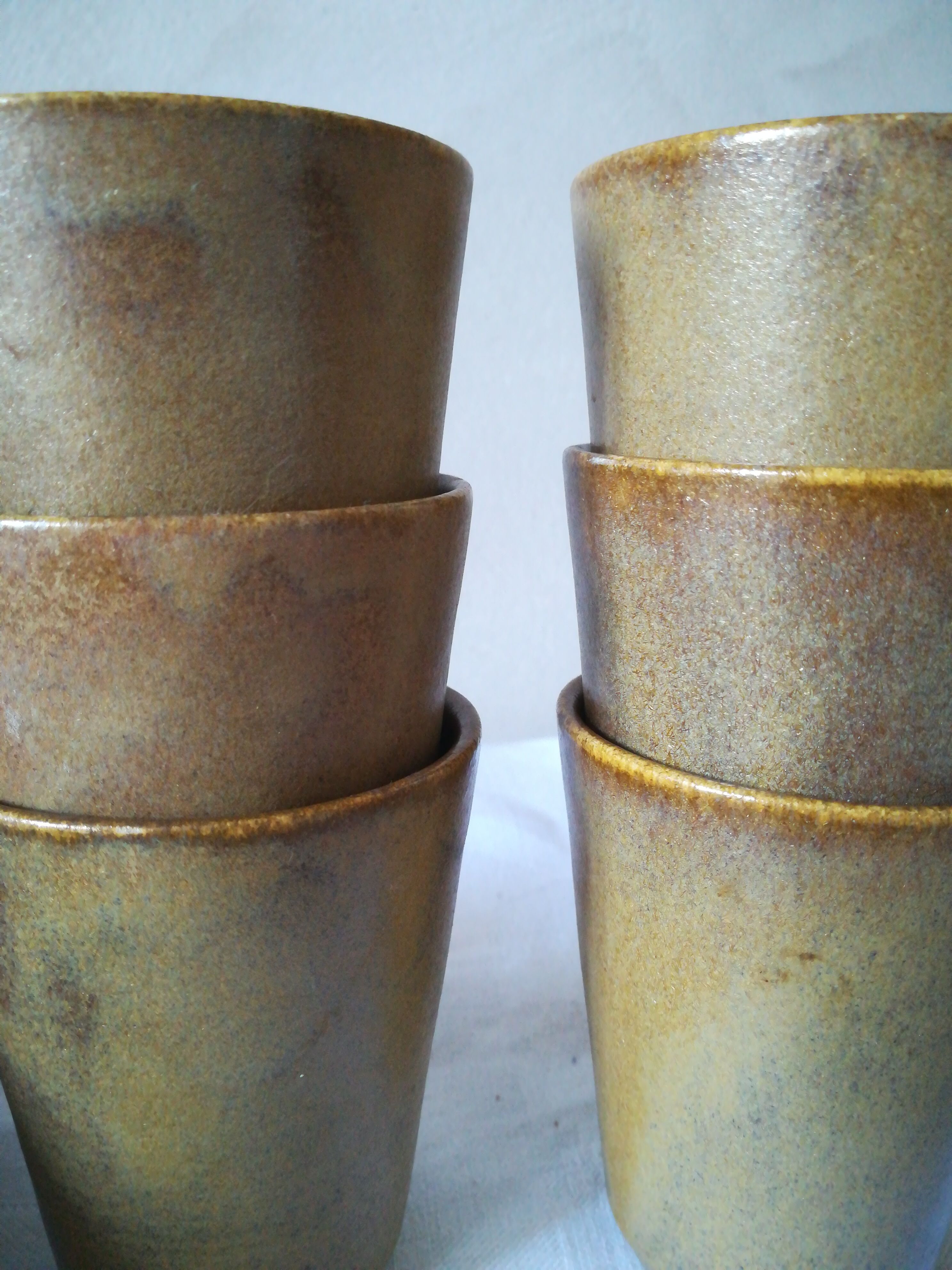12 sandstone cups