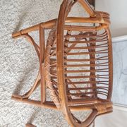 Paire de fauteuils en rotin vintage circa années 70