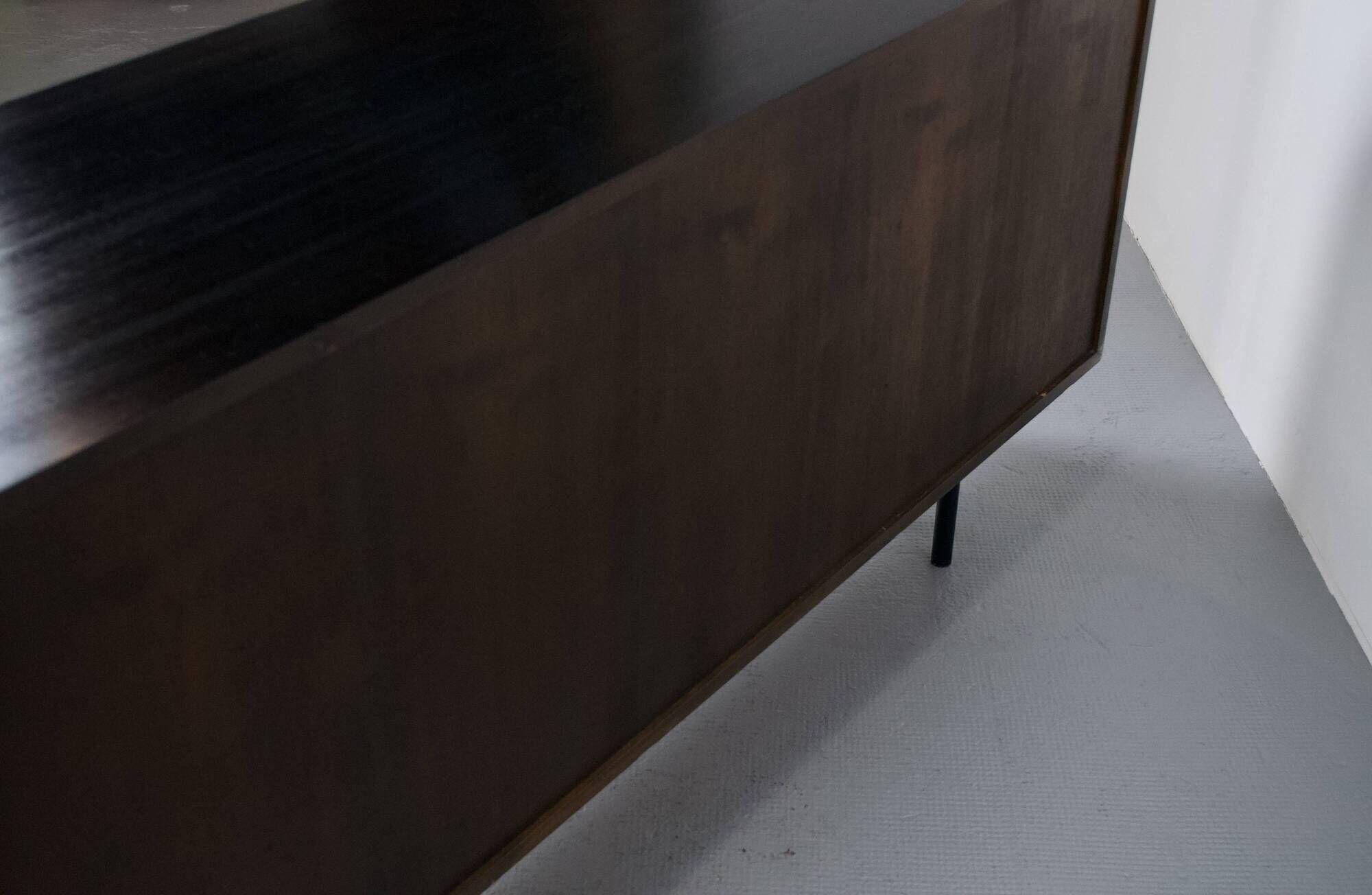 ENFILADE FLORENCE KNOLL MODEL 116 WOOD LEATHER AND RATTAN 1960