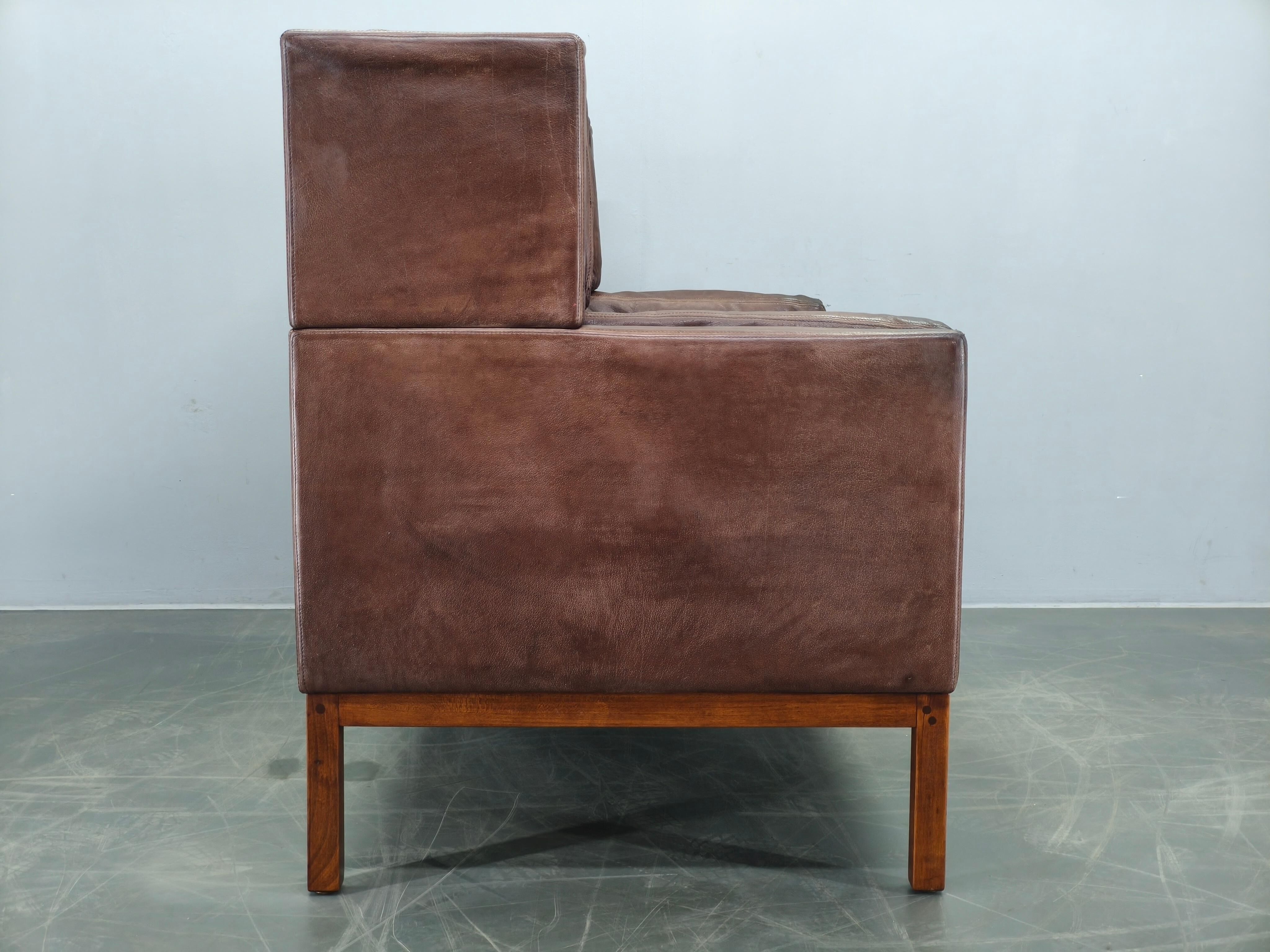 Jørgen Kastholm JK 922 Vagon Buffalo Leather Sofa Denmark