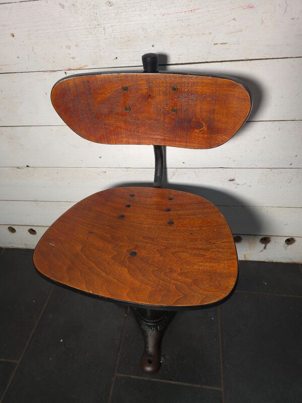 Chaise industrielle en fonte vintate singer