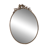 Old bronze frame mirror