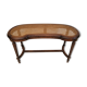 Banc de piano bois et cannage