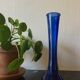 Blue moulded glass soliflore