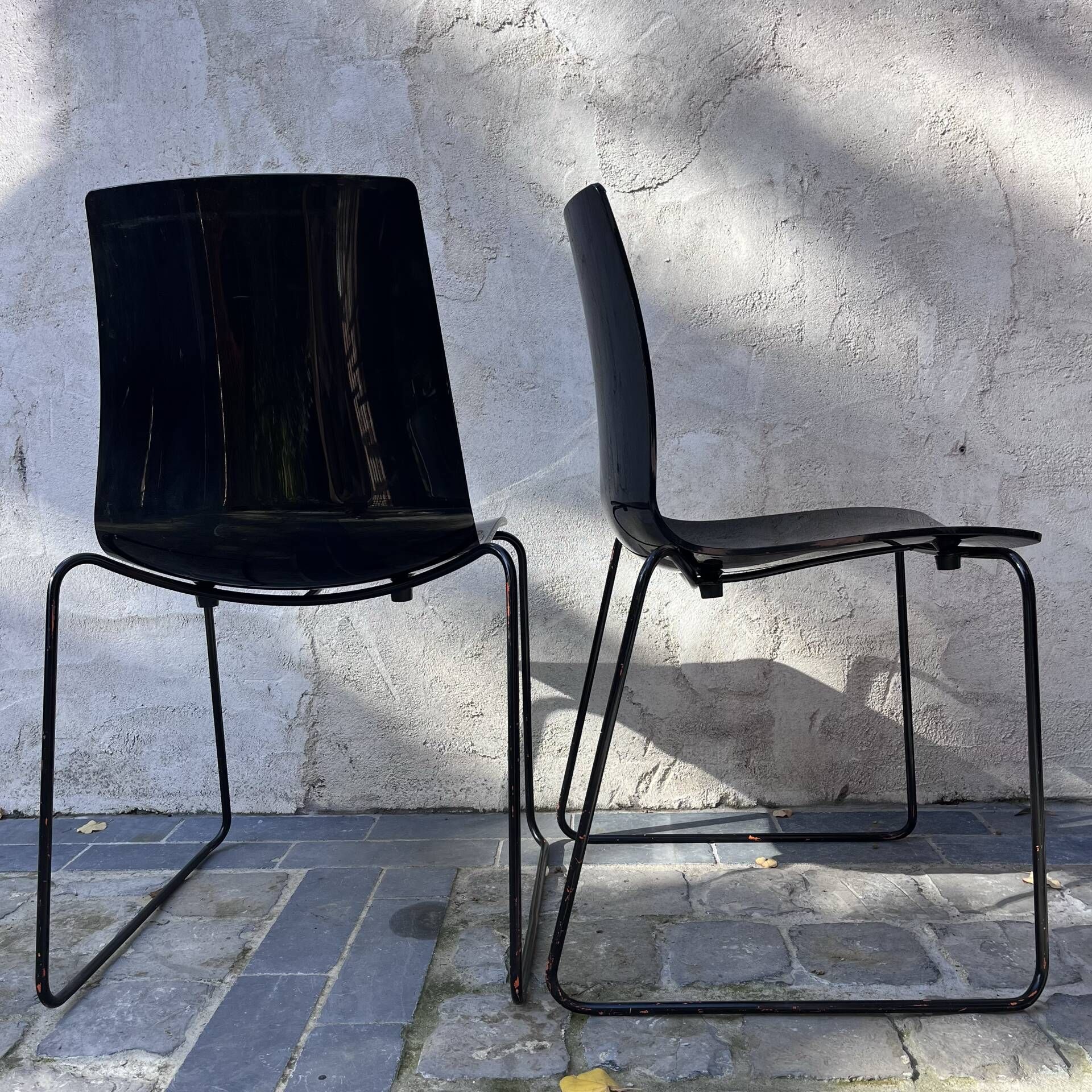 2 polycarbonate chairs 1980