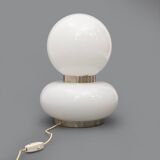 Table lamp with double white glass diffuser, 1970s