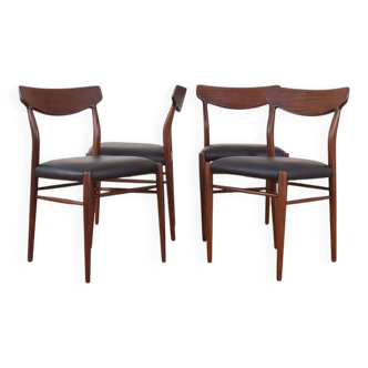 Chaises de salle à manger en teck par Gustav Herkströter pour Lübke, années 1960, lot de 4