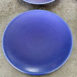 Set of 4 blue plates, Hoganas Keramik, Sweden