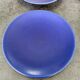 Set of 4 blue plates, Hoganas Keramik, Sweden