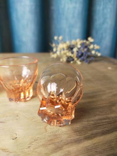Lot de 27 Verres rosaline Art Déco