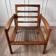 Scandinavian armchair in white fabric