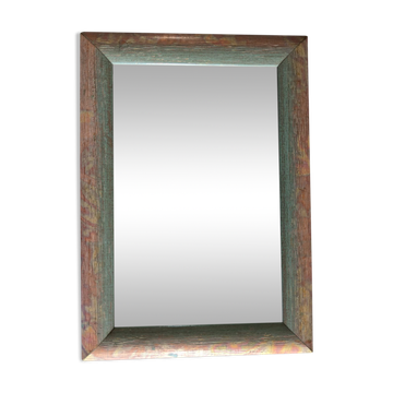 Vintage gray and pink mirror 35 x 25cm