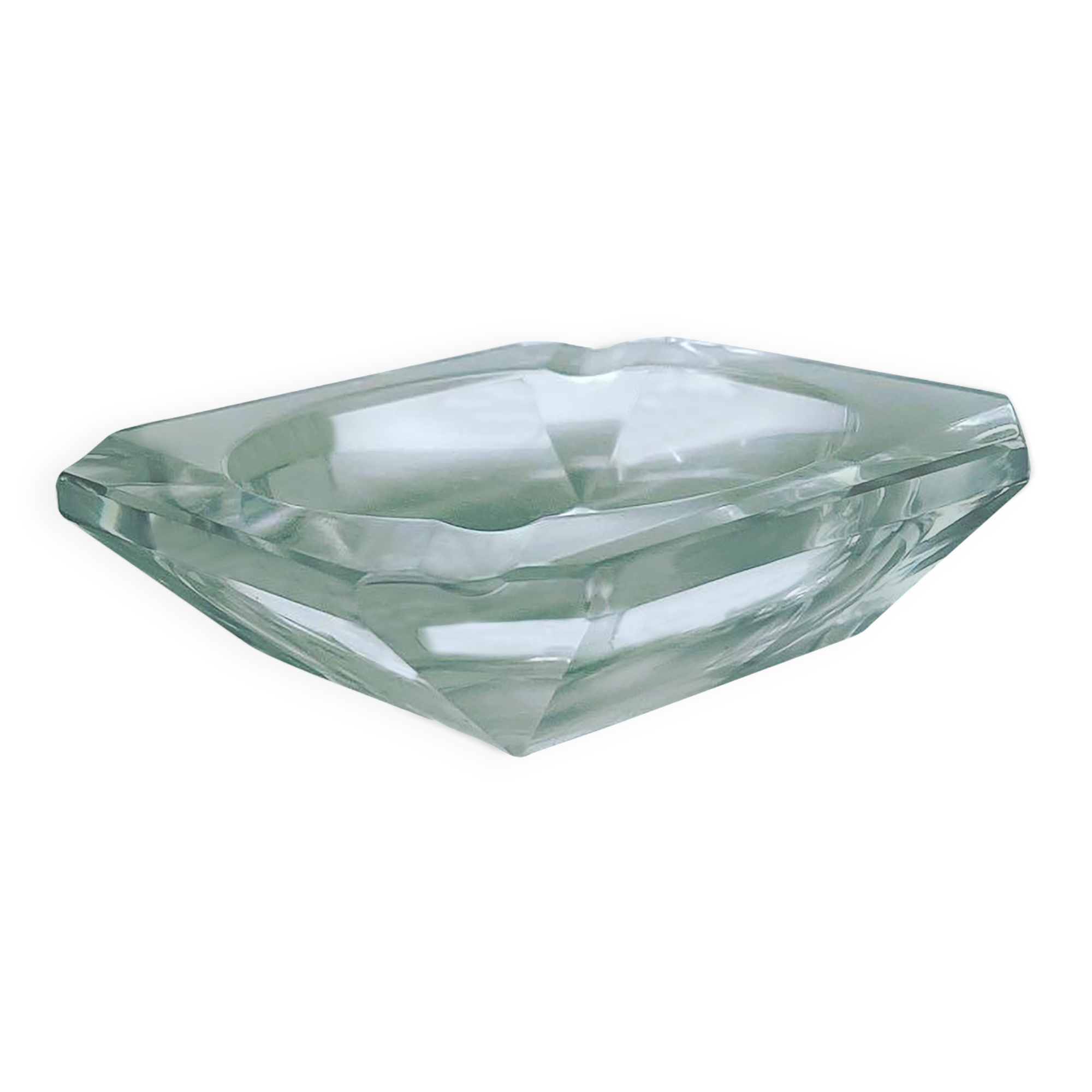 Val St Lambert Crystal Ashtray