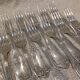 12 silver-plated metal table forks by Boulenger in the Louis XV style, demi-rich.