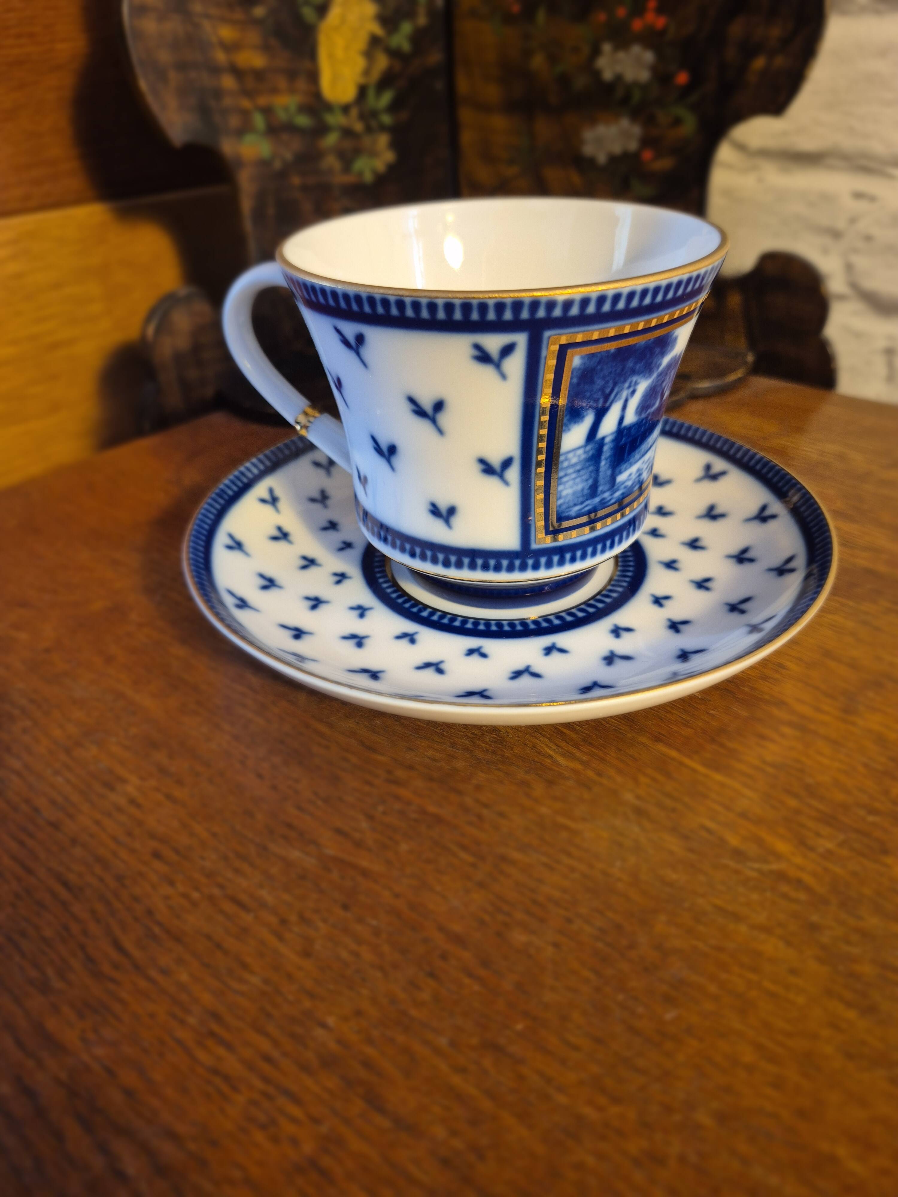 Cobalt blue tea cup Lomonosov LFZ