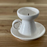 Glazed stoneware candle holder