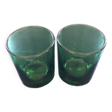 Paire de verres verts épais