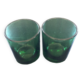 Paire de verres verts épais