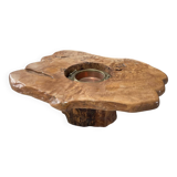 Solid wood tree trunk coffee table