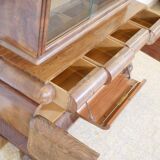 Art Deco Display Cabinet Walnut 1920s 1930s