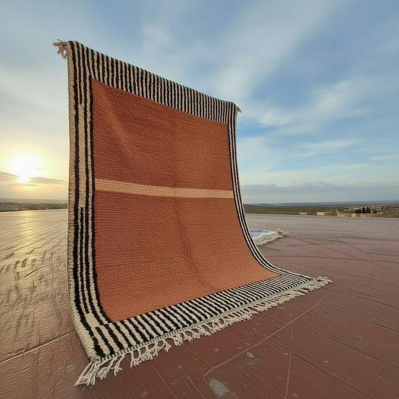 Authentic traditional handwoven natural wool rug 1.5/2.5 m