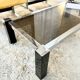 Table Basse Design Noir & Chrome – Verre Fumé