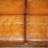 Two-seater canapé De Sede DS17 restored buffalo leather