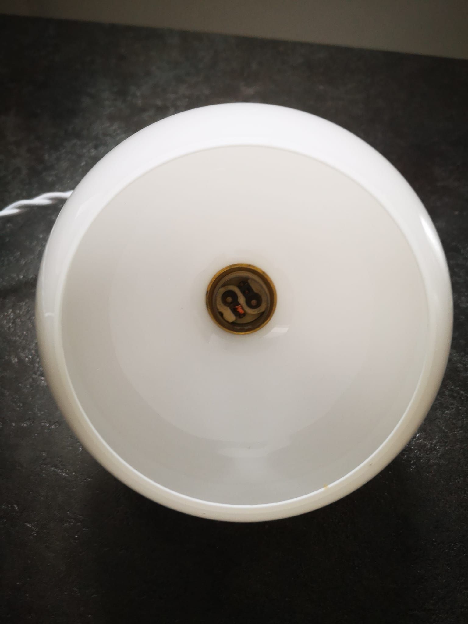 Sold opaline white globe